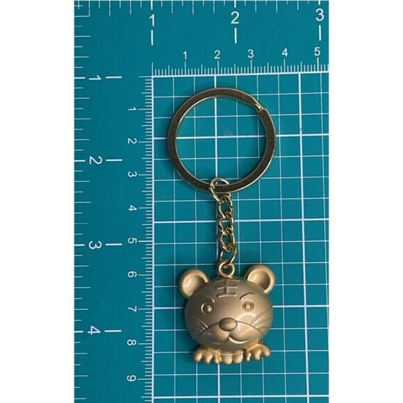 Tiger Keychain With Gold Tone Finish & Cute Design - Picture 3 of 3